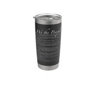 Carta de Derechos Constitución de Estados Unidos Vaso térmico de acero inoxidable de doble pared