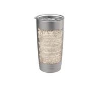 Carta de Derechos Constitución de los Estados Unidos sobre papel pergamino sepia Vaso térmico de acero inoxidable de doble pared