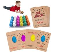 Carta de eclosión de | Paquete de 24 Juguetes de Crecimiento a eclosión | Huevo de Crecimiento Mágico Que fluye en el agua, Pascua, San Valle