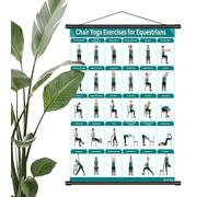 Carta de ejercicios genérica para personas mayores | Plegable Multiple Poses Wall Mount | Beginners Fitness Chart Workout Guide - for Fitness Stretching Mobility Workout Training Home Gym Office