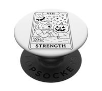 Carta de Fuerza del Tarot Calabaza Hombre Lobo PopSockets PopGrip Adhesivo