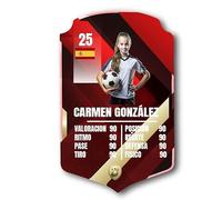 Carta de Futbol Personalizada para niños y Adultos.CREA tu Propia Carta de fútbol Personalizada y única. (Rojo)