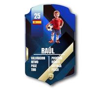 Carta de Futbol Personalizada para niños y Adultos.CREA tu Propia Carta de fútbol Personalizada y única. (Azul)