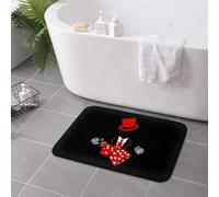 Carta de póker 3D As de Corazones Carta Antideslizante Felpudo Felpuda Tapete Dust-Proo Alfombra para Entrada a la Cocina Tapetes para los pies del balcón de la casa - 40x60cm