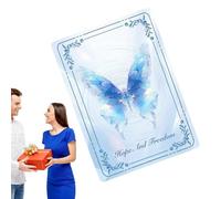 Carta de Tarot, baraja de Mariposa Visual dinámica 3D, Juego de Tarjetas coleccionables con Efecto, Cartas de Tarot mágicas para Estudio y exhibición en el Aula, 3.46 x 2.48 Pulgadas