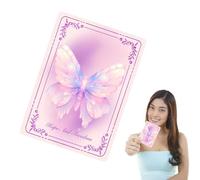 Carta de Tarot, baraja de Mariposa Visual dinámica 3D, Juego de Tarjetas coleccionables con Efecto, Cartas de Tarot mágicas para Estudio y exhibición en el Aula, 3.46 x 2.48 Pulgadas