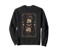 Carta de Tarot Boho Cottagecore Floral Skulls Moon Phases Sudadera