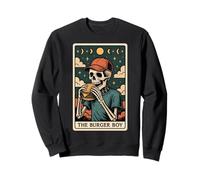 Carta de Tarot con Forma de Esqueleto de Hamburguesa The Burger Boy Witchy Moon Sudadera