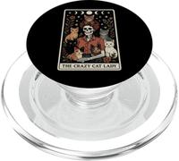 Carta de Tarot con Forma de Esqueleto de The Crazy Cat Lady Cat Mom Witchy Moon PopSockets PopGrip para MagSafe