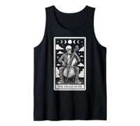 Carta de Tarot con Forma de Esqueleto para violonchelistas The Cello Dude, Luna Bruja Camiseta sin Mangas