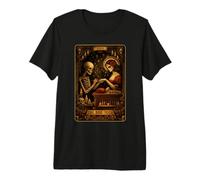 Carta de Tarot Darkness Skeleton Nail Boss The Nail Tech's Life Camiseta Premium
