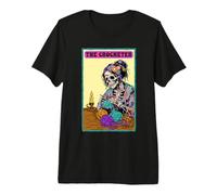 Carta De Tarot De Ganchillo Esqueleto Crocheter Tejer Camiseta Premium