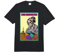 Carta De Tarot De Ganchillo Esqueleto Crocheter Tejer Comfort Colors Adult Heavyweight T-Shirt