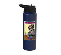 Carta De Tarot De Ganchillo Esqueleto Crocheter Tejer Stainless Steel Insulated Water Bottle