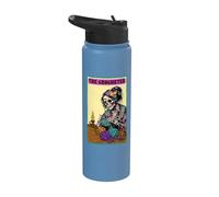 Carta De Tarot De Ganchillo Esqueleto Crocheter Tejer Stainless Steel Insulated Water Bottle