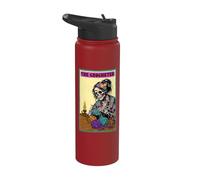 Carta De Tarot De Ganchillo Esqueleto Crocheter Tejer Stainless Steel Insulated Water Bottle