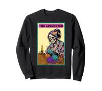 Carta De Tarot De Ganchillo Esqueleto Crocheter Tejer Sudadera