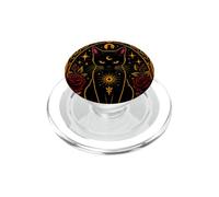 Carta de Tarot de Gato Negro gótico Halloween Luna Mujeres niñas PopSockets PopGrip para MagSafe