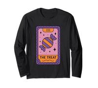 Carta de Tarot de Halloween con Dulces Divertidos Manga Larga