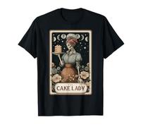 Carta de Tarot de The Cake Lady Cake Baker Cake Baking con Forma de Esqueleto Camiseta