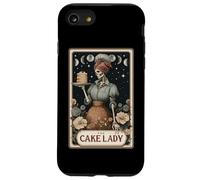 Carta de Tarot de The Cake Lady Cake Baker Cake Baking con Forma de Esqueleto Carcasa para iPhone SE (2020) / 7/8