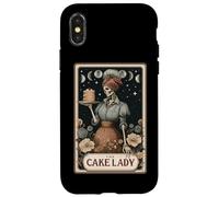 Carta de Tarot de The Cake Lady Cake Baker Cake Baking con Forma de Esqueleto Carcasa para iPhone X/XS