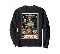 Carta de Tarot de The Cake Lady Cake Baker Cake Baking con Forma de Esqueleto Sudadera