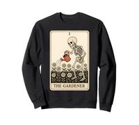Carta de Tarot de The Gardener, Esqueleto, diseño Floral Vintage, de la Parca Sudadera