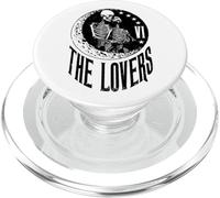 Carta de Tarot de The Lovers con Forma de Esqueleto, Luna Creciente, Vintage, gótica PopSockets PopGrip para MagSafe