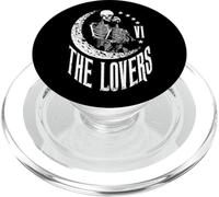 Carta de Tarot de The Lovers con Forma de Esqueleto, Luna Creciente, Vintage, gótica PopSockets PopGrip para MagSafe
