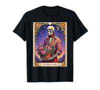 Carta de tarot de The Plant Daddy, divertida calavera de esqueleto, papá, flores Camiseta