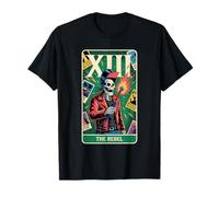 Carta de tarot de The Rebel Welder Punk Skeleton para soldadura gótica Camiseta