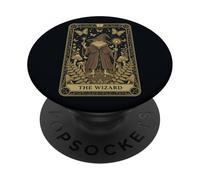 Carta de Tarot de The Wizard Frog Cottagecore, estética, Bruja PopSockets PopGrip Adhesivo