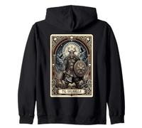 Carta de Tarot del Valhalla Viking Norse Warrior Raven Rune Odin Sudadera con Capucha