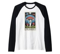 Carta de Tarot Fly Agaric Amanita Muscaria Mushroom The Magician Camiseta Manga Raglan
