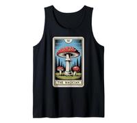 Carta de Tarot Fly Agaric Amanita Muscaria Mushroom The Magician Camiseta sin Mangas