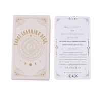 Carta de tarot, mazo de aprendizaje de tarot, juego de tarot de adivinación, tarjetas de predicción de significado, versión completa en inglés, 78 hojas de cartas de tarot significativas para