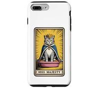 Carta de Tarot para gatos Hiss Majesty Cute Cat Litter Box Funny Cat Carcasa para iPhone 7 Plus/8 Plus