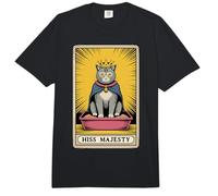 Carta de Tarot para Gatos Hiss Majesty Cute Cat Litter Box Funny Cat Comfort Colors Adult Heavyweight T-Shirt