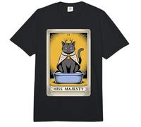 Carta de Tarot para Gatos Hiss Majesty Cute Cat Litter Box Funny Cat Comfort Colors Adult Heavyweight T-Shirt