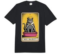 Carta de Tarot para Gatos Hiss Majesty Cute Cat Litter Box Funny Cat Comfort Colors Adult Heavyweight T-Shirt