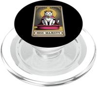 Carta de Tarot para gatos Hiss Majesty Cute Cat Litter Box Funny Cat PopSockets PopGrip para MagSafe