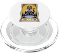 Carta de Tarot para gatos Hiss Majesty Cute Cat Litter Box Funny Cat PopSockets PopGrip para MagSafe