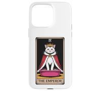 Carta de Tarot para gatos The Emperor Cute Cat Litter Box Funny Cat Carcasa para iPhone 15 Pro Max