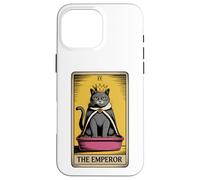 Carta de Tarot para gatos The Emperor Cute Cat Litter Box Funny Cat Carcasa para iPhone 16 Pro Max