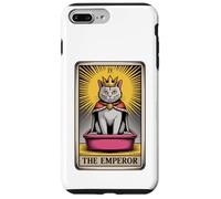 Carta de Tarot para gatos The Emperor Cute Cat Litter Box Funny Cat Carcasa para iPhone 7 Plus/8 Plus