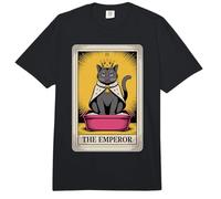 Carta de Tarot para Gatos The Emperor Cute Cat Litter Box Funny Cat Comfort Colors Adult Heavyweight T-Shirt