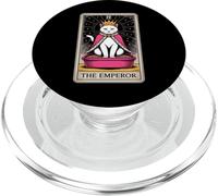 Carta de Tarot para gatos The Emperor Cute Cat Litter Box Funny Cat PopSockets PopGrip para MagSafe