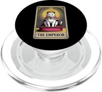 Carta de Tarot para gatos The Emperor Cute Cat Litter Box Funny Cat PopSockets PopGrip para MagSafe