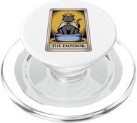 Carta de Tarot para gatos The Emperor Cute Cat Litter Box Funny Cat PopSockets PopGrip para MagSafe